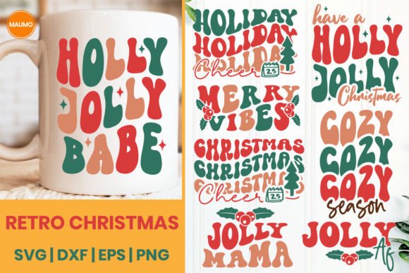 Retro Christmas Svg Quotes Bundle Review