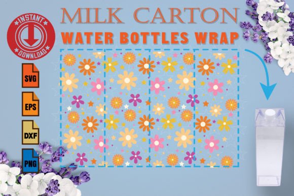Retro Flowers SVG Milk Carton Water Review