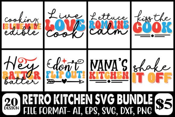 Retro Kitchen SVG Design Bundle Review